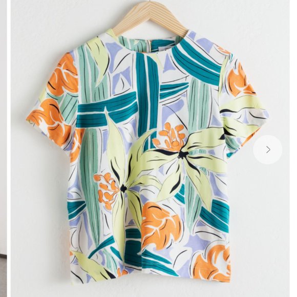 & Other Stories Multicolor Floral Blouse - Picture 1 of 7